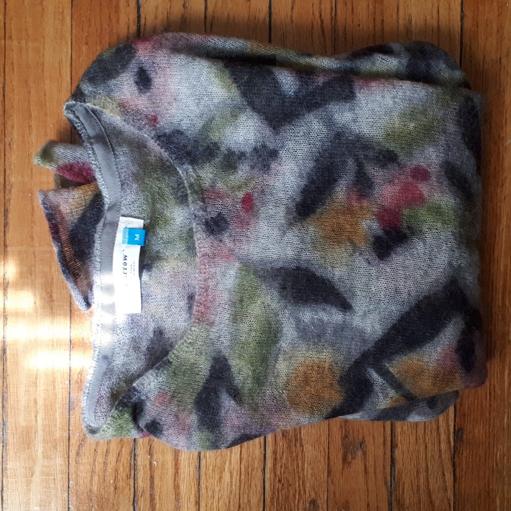 Sparrow Abstract Floral Wool Blend Sweater